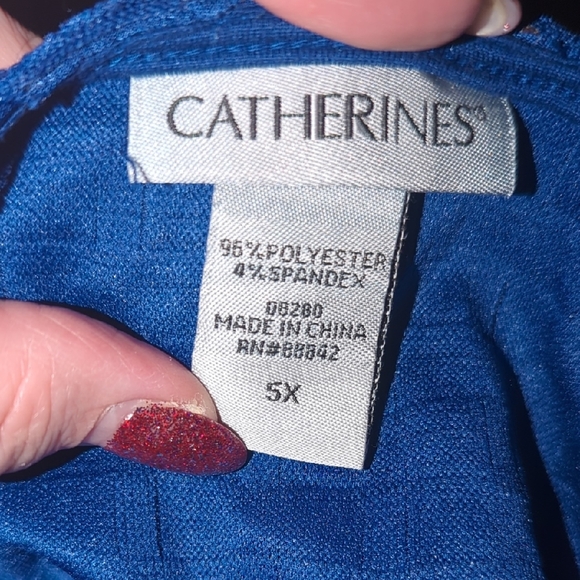 CATHERINES Blue Sparkle Textured Tunic 5x - Picture 10 of 11